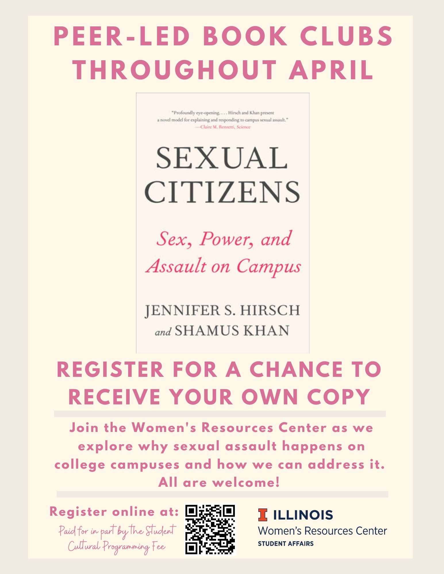 Book Club promo with info and book cover for Sexual Citizens