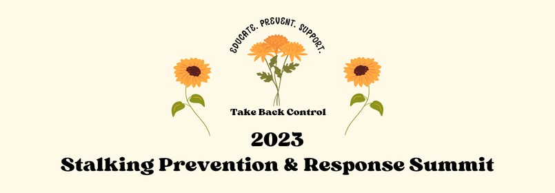 Educate. Prevent. Support. Take Back Control. banner image with yellow flower illustrations on cream background