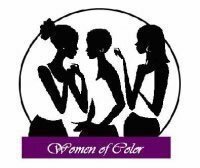 Women of Color logo - three women silhouettes framed in a circle